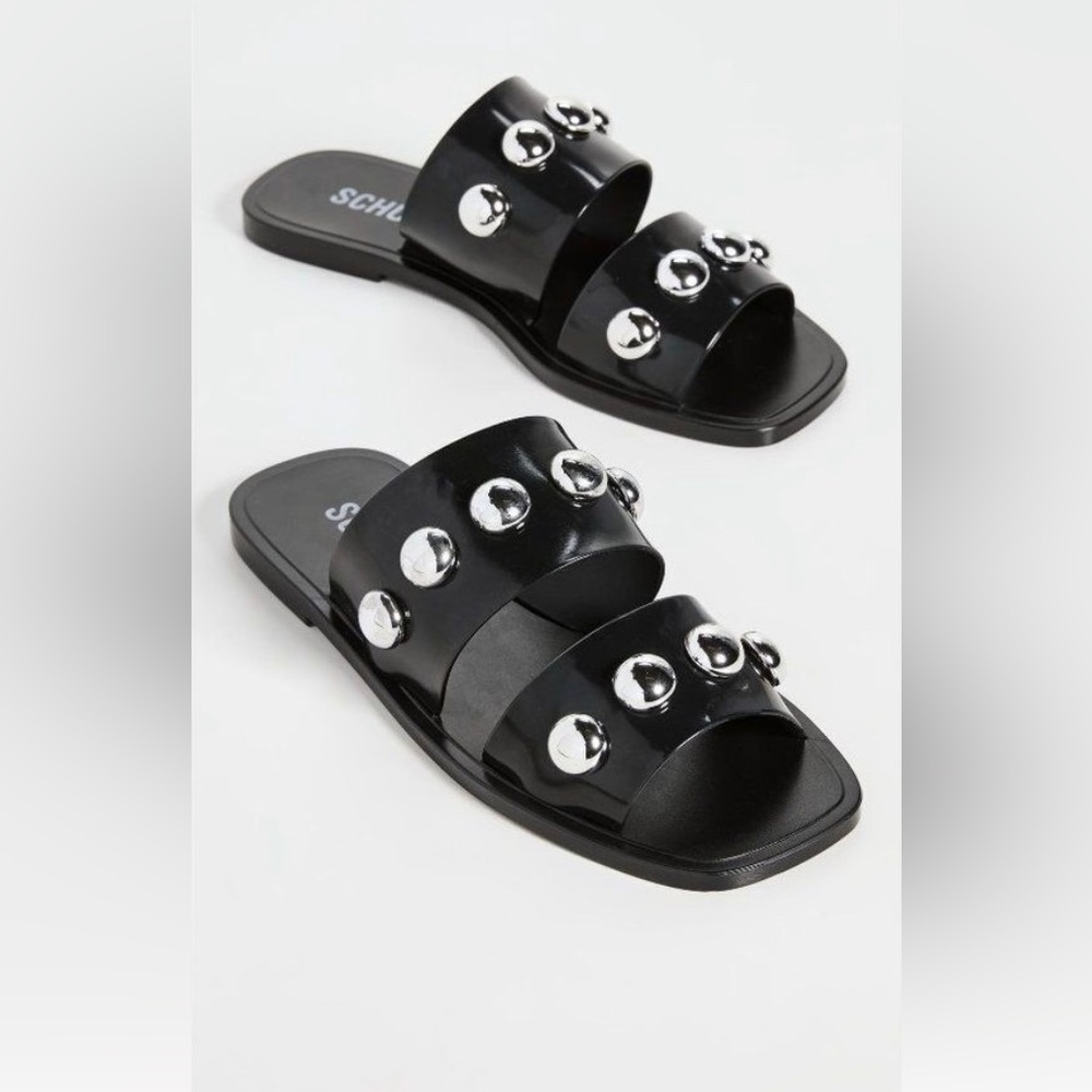 SHUTZ Lizzie Slide Sandal Black, size 8